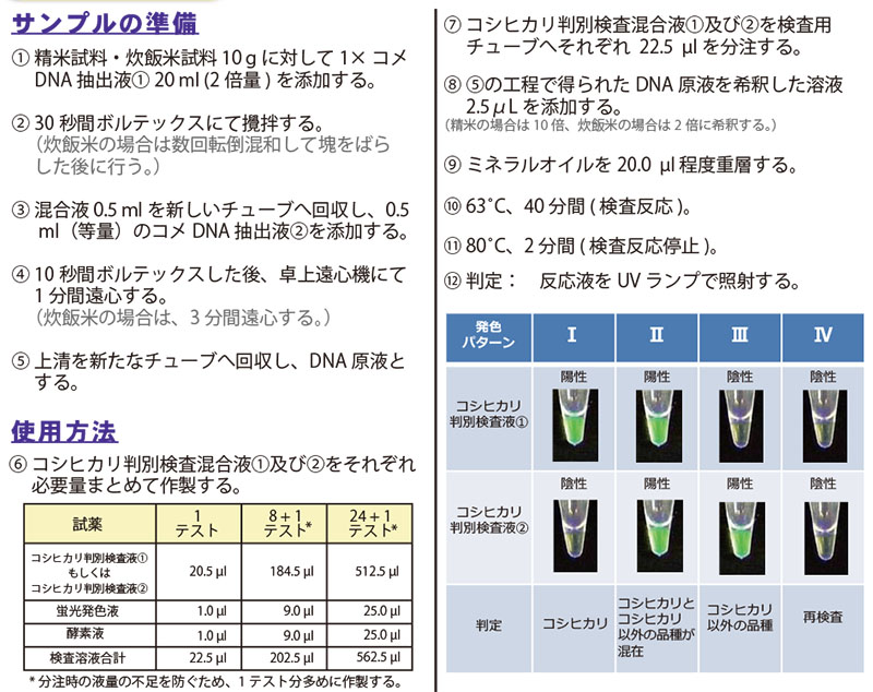 コシヒカリLAMP判別キット